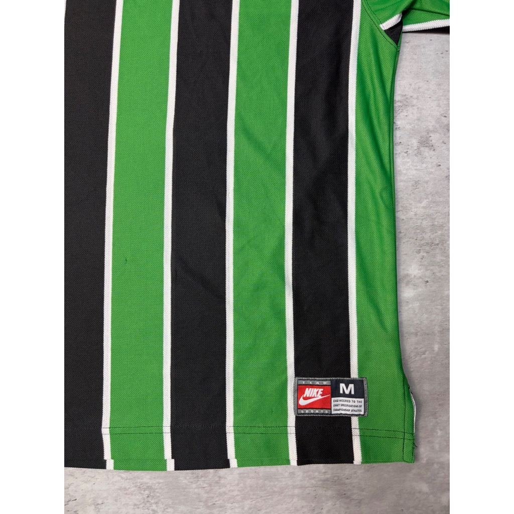 Vintage 90s Nike Embroidered Swoosh Striped Soccer Jersey Size Medium