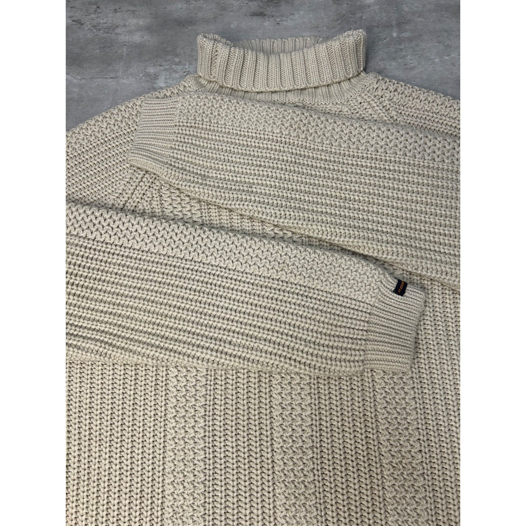 Vintage Y2K Point Zero Cable Knit Pullover Turtle Neck Sweater Size Large