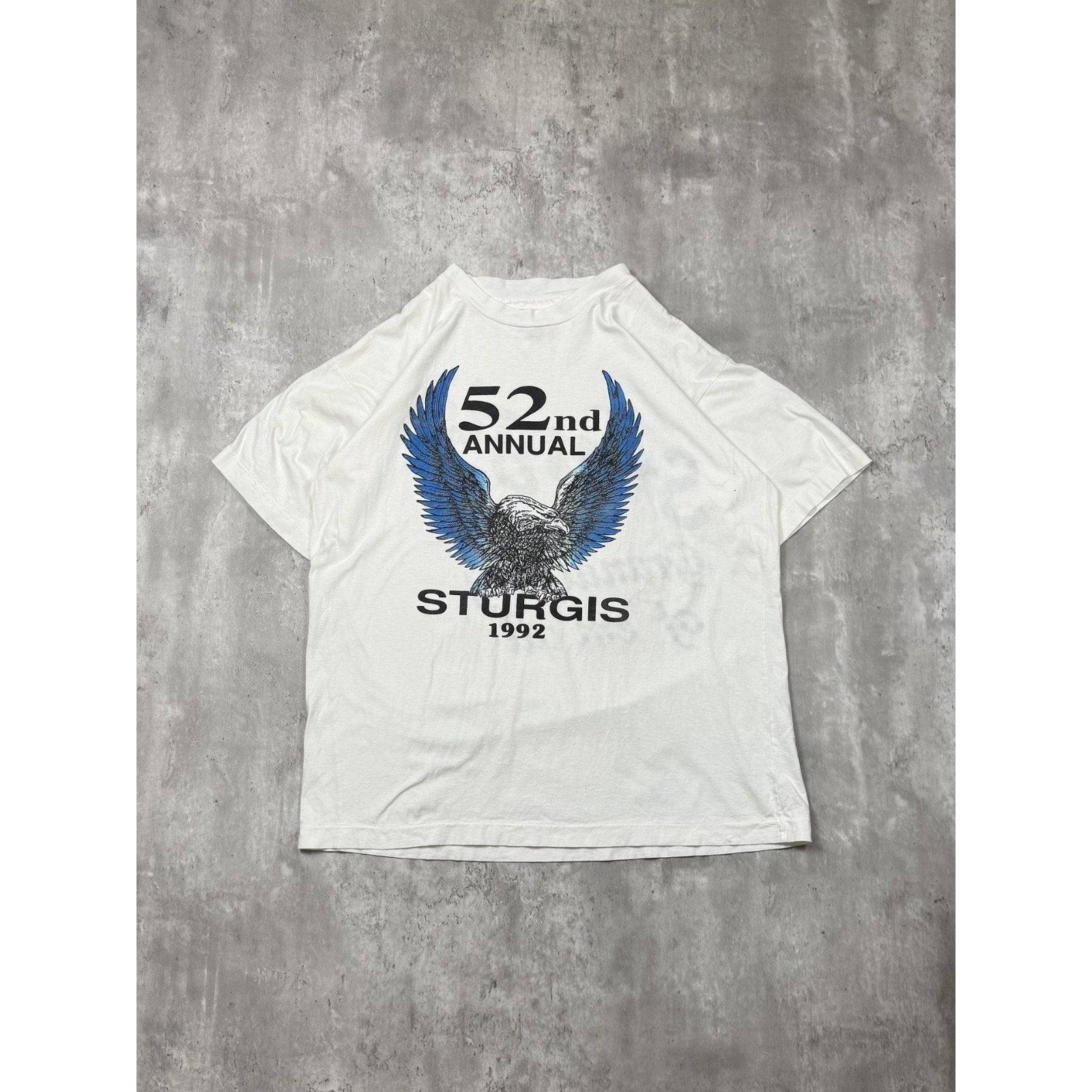 Vintage 1992 52nd Annual Sturgis Motorcycle Rally Eagle Graphic T-Shirt Size XL