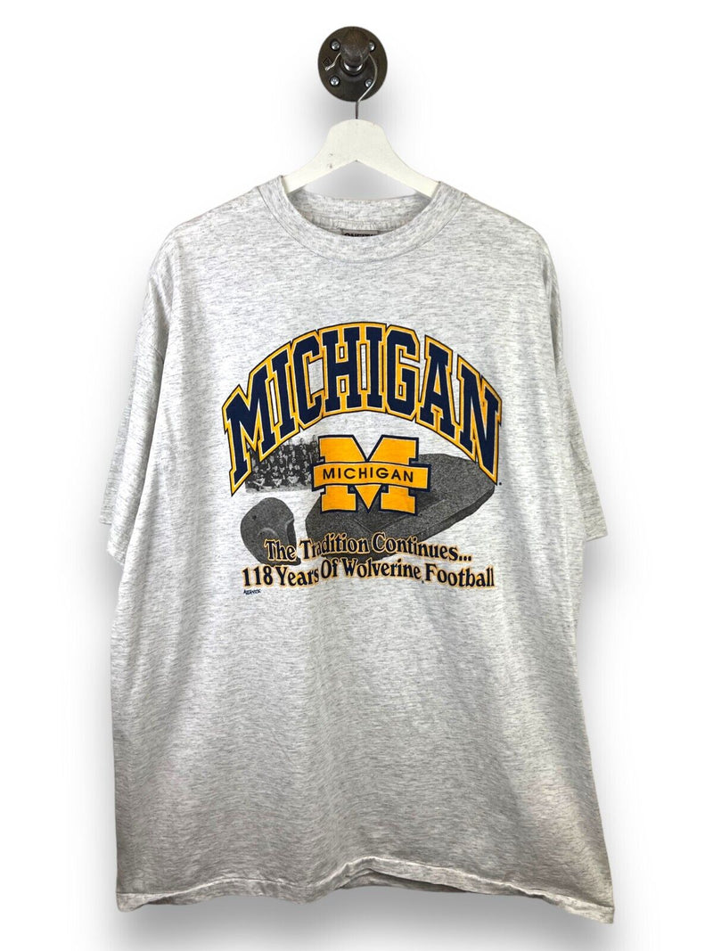 Vintage 1997 Michigan Wolverines 118 Years Of Football NCAA T-Shirt Size 2XL 90s