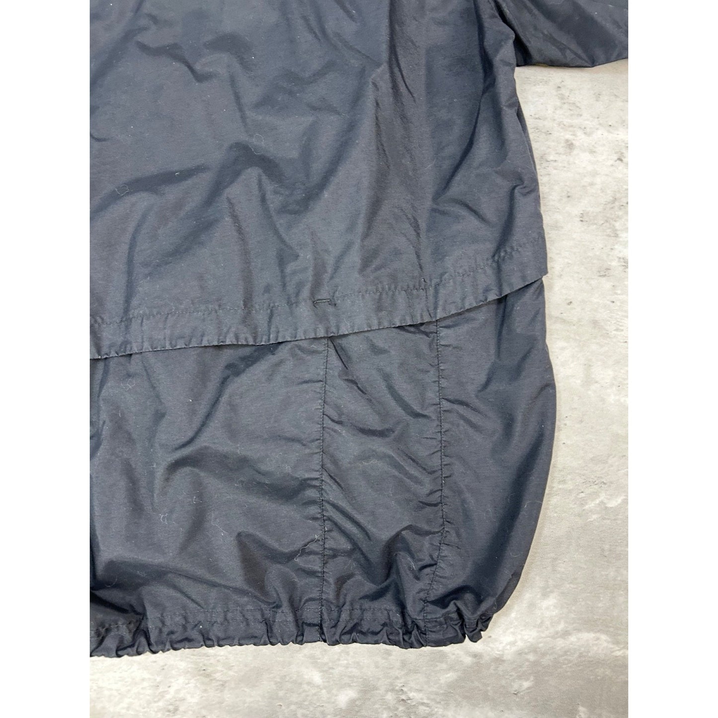 Vintage Nike Embroidered Middle Swoosh Windbreaker Jacket Size Medium Black