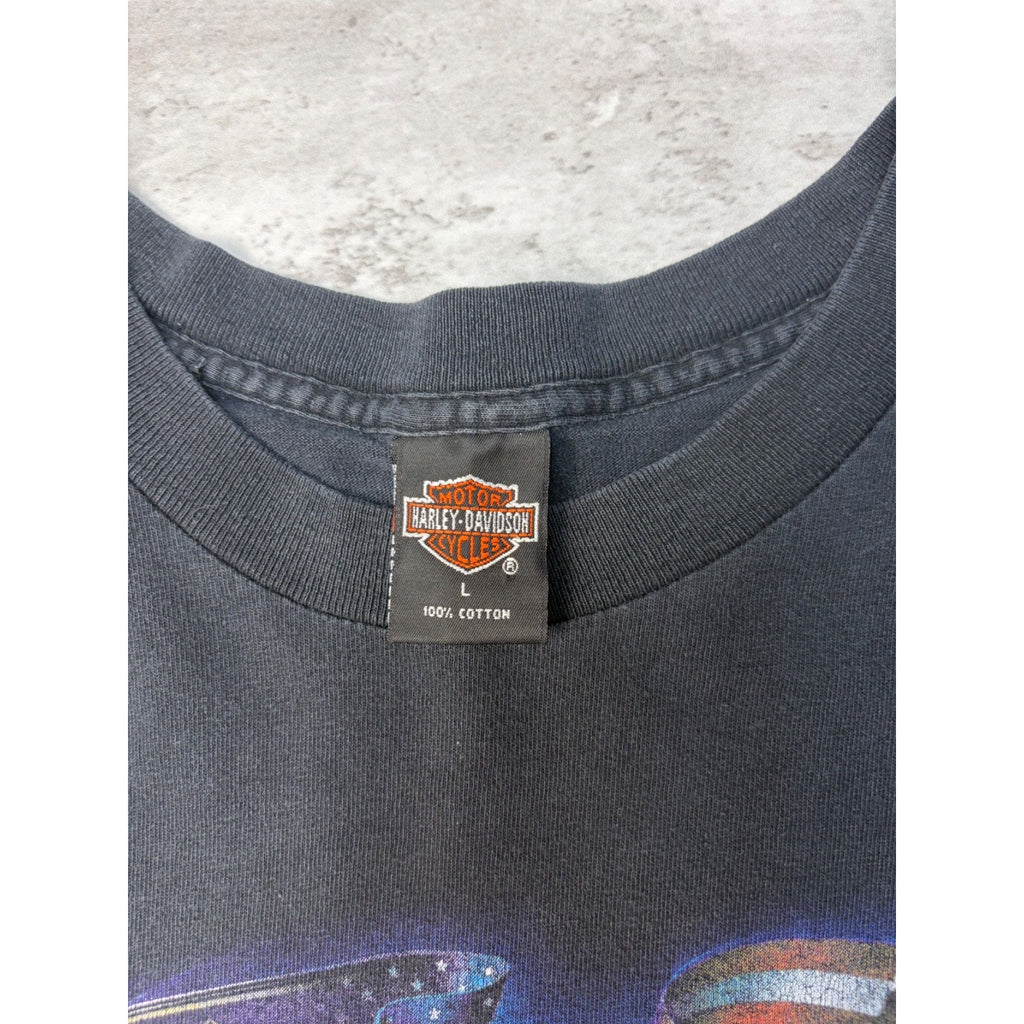 Vintage 1996 Harley Davidson Road To Freedom Graphic T-Shirt Size Large