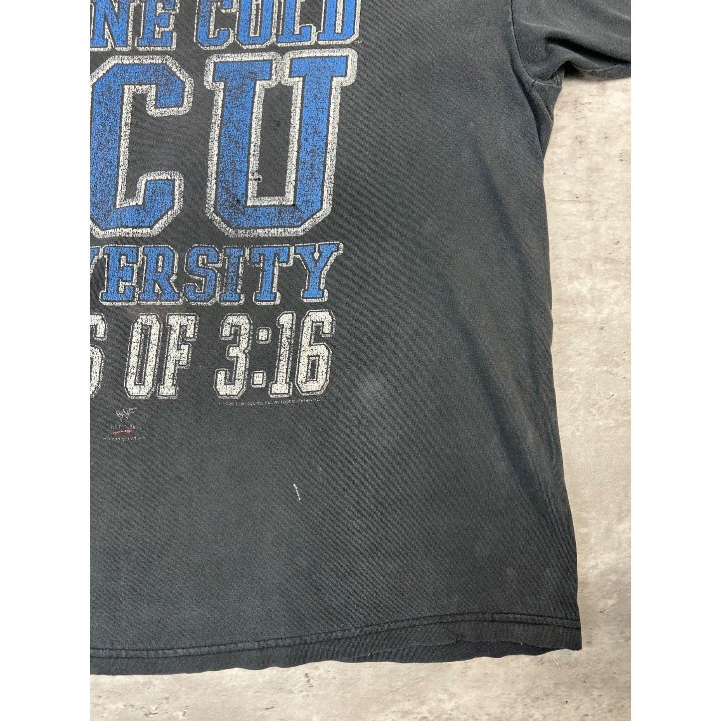Vintage 90s Stone Cold University WWF Spellout Graphic T-Shirt Size XL