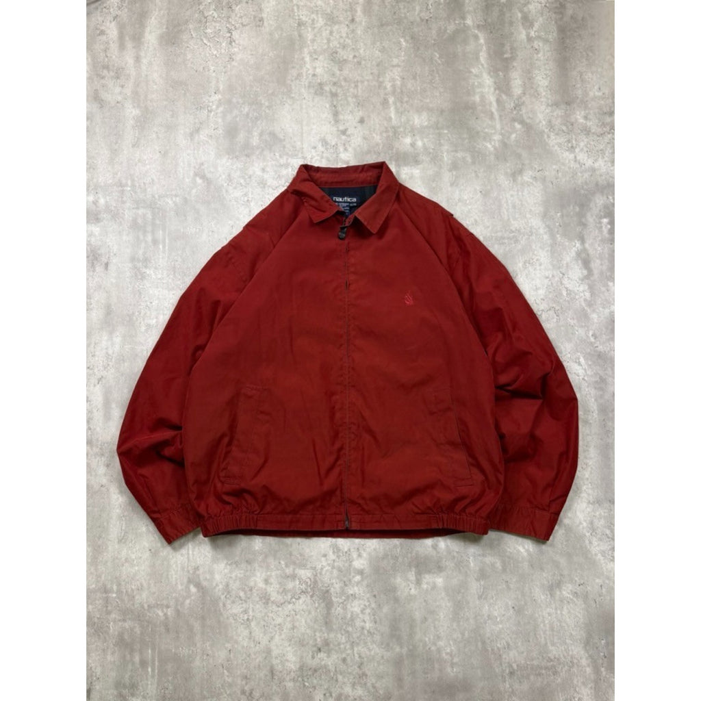 Vintage Nautica Embroidered Tonal Logo Full Zip Collared Jacket Size XL