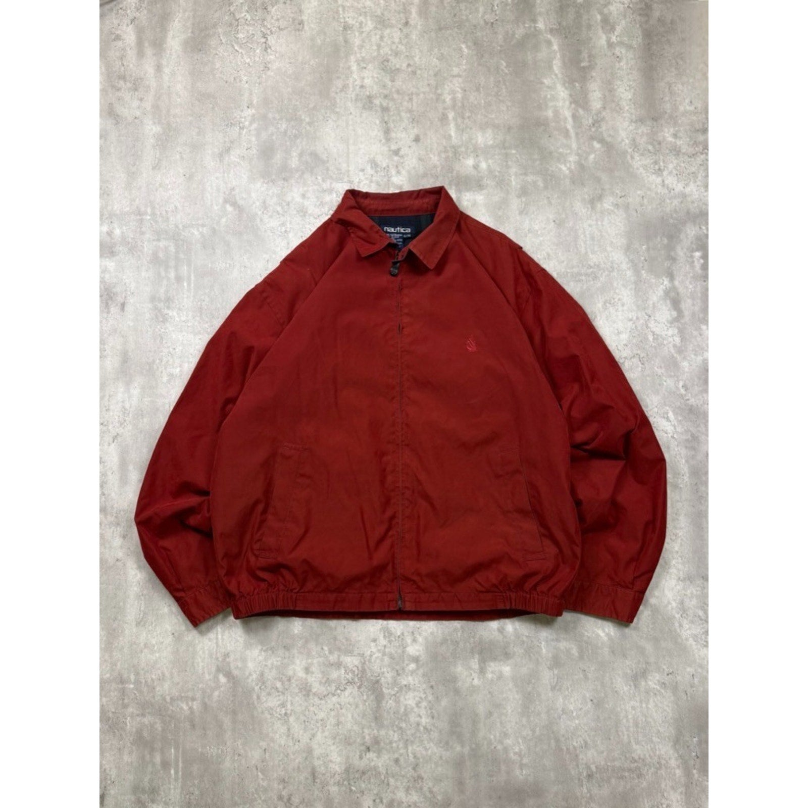 Vintage Nautica Embroidered Tonal Logo Full Zip Collared Jacket Size XL