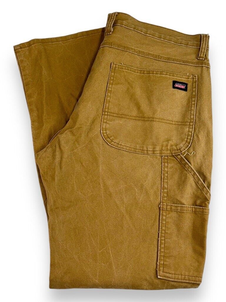 Dickies Canvas Work Wear Carpenter Pants Size 37W Beige