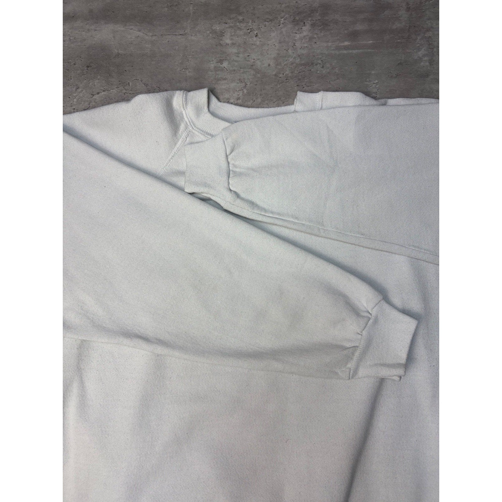 Vintage 90s Hanes Blank White Pullover Crewneck Sweatshirt Size XL