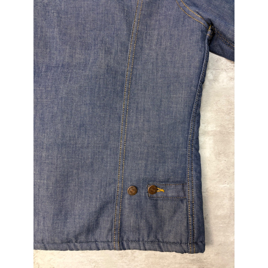 Vintage 70s/80s Sears Roebuck Sherpa Lined Denim Collared Jacket Size Medium