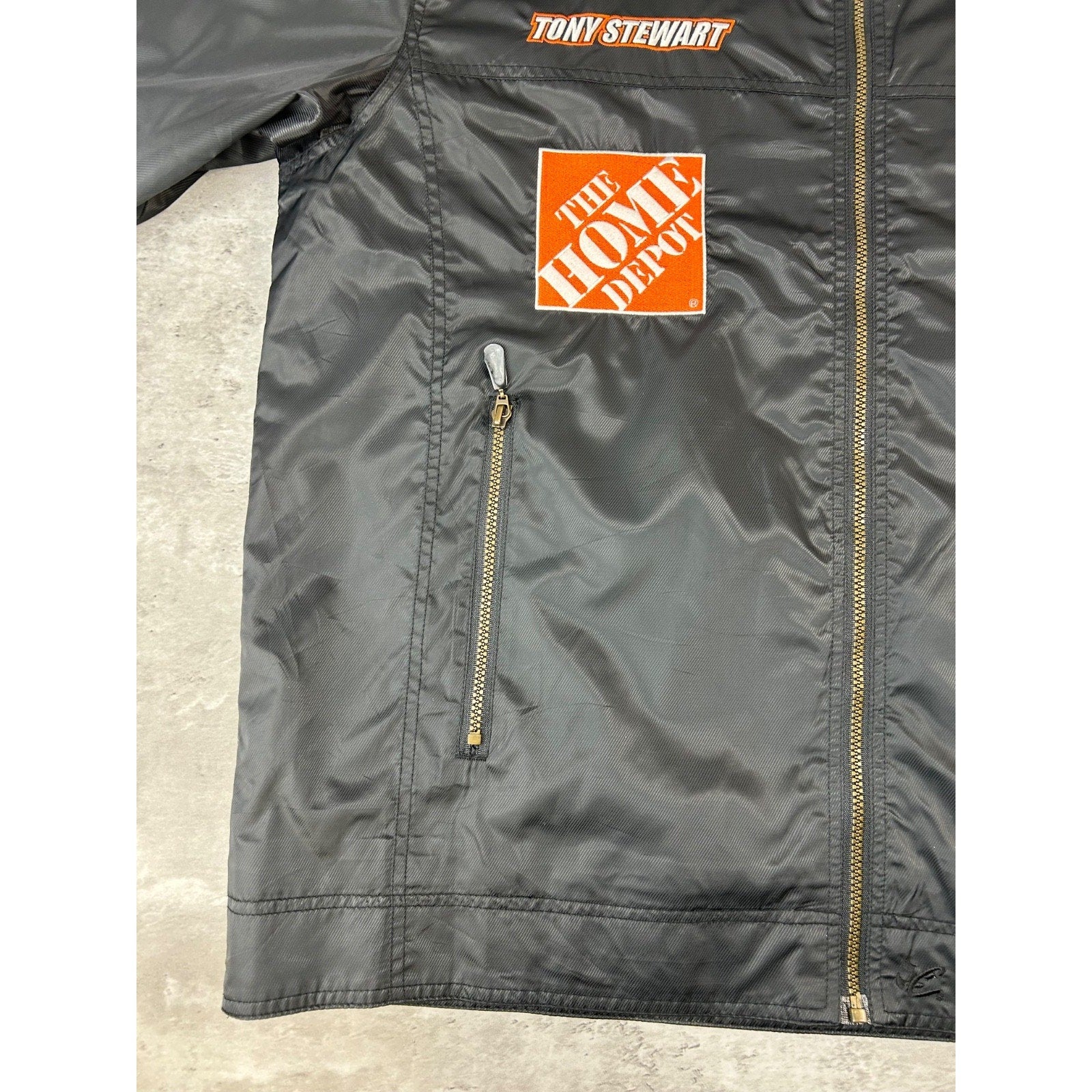 Vintage Tony Stewart #20 Home Depot Racing Nascar Windbreaker Jacket Size 2XL
