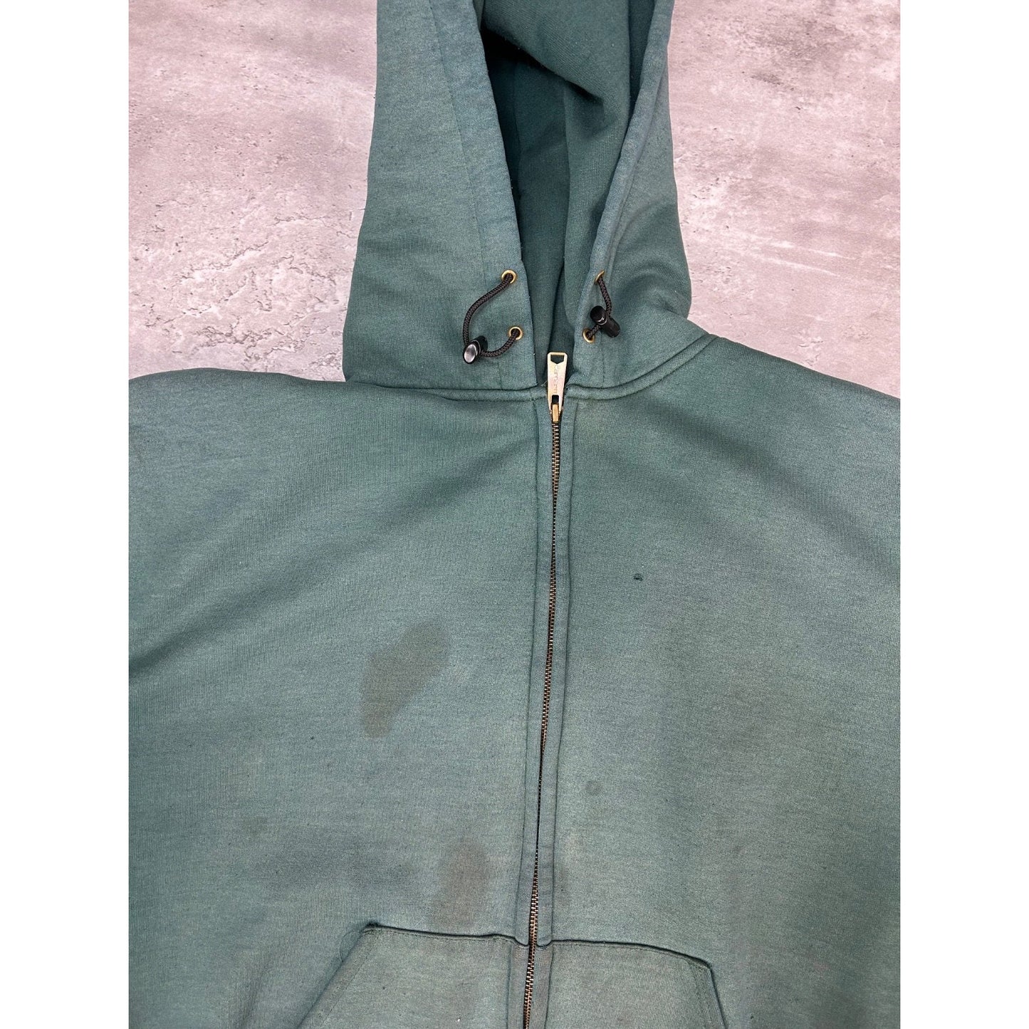 Vintage 90s Carhartt Embroidered Logo Thermal Lined Hooded Sweatshirt Size 2XL