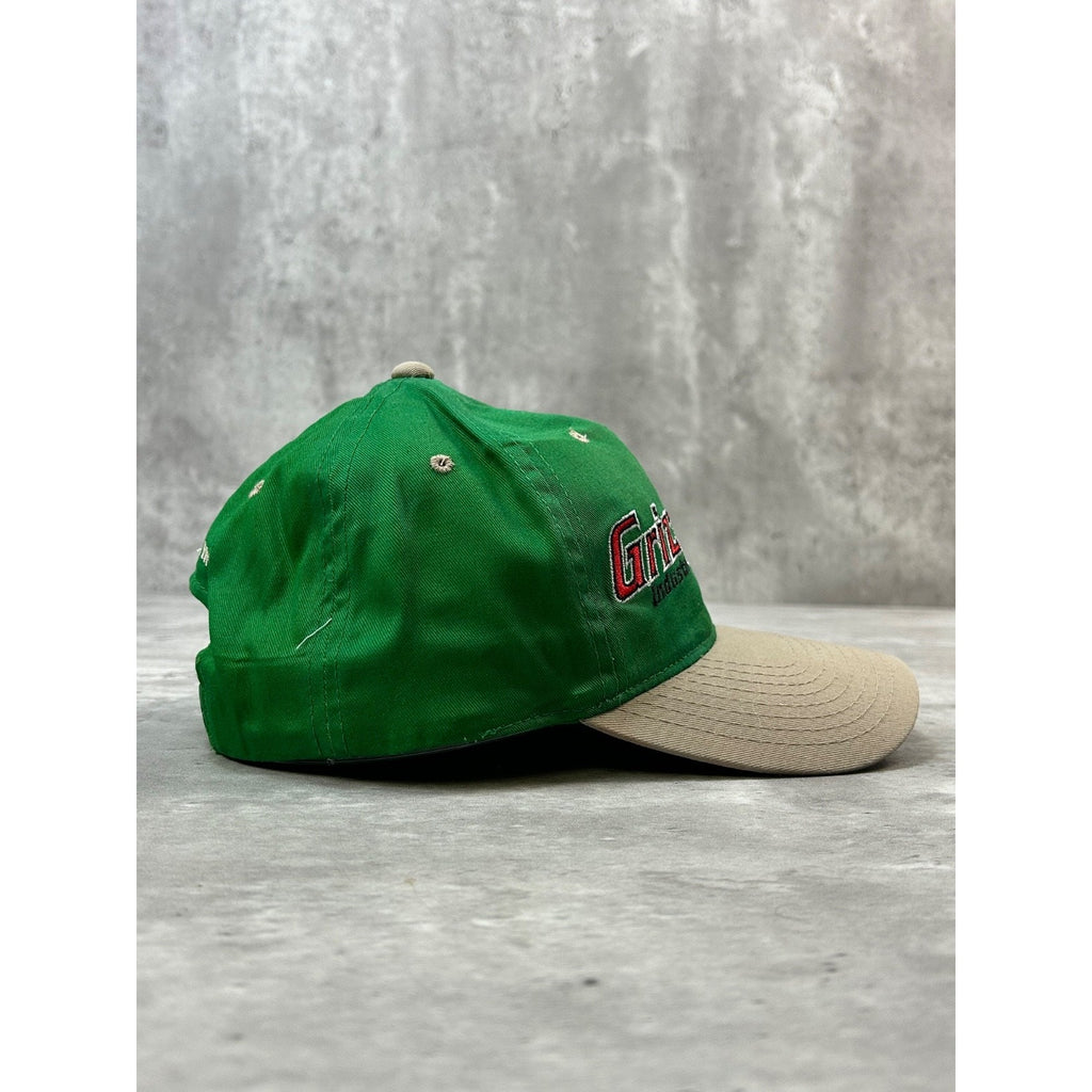 Vintage 90s Grizzly Industrial Embroidered Spellout Snapback Hat OSFA