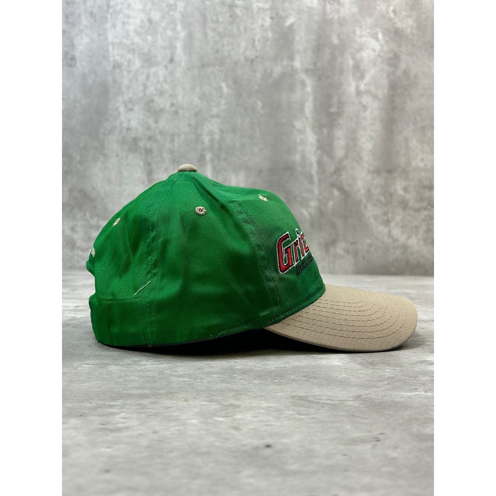 Vintage 90s Grizzly Industrial Embroidered Spellout Snapback Hat OSFA