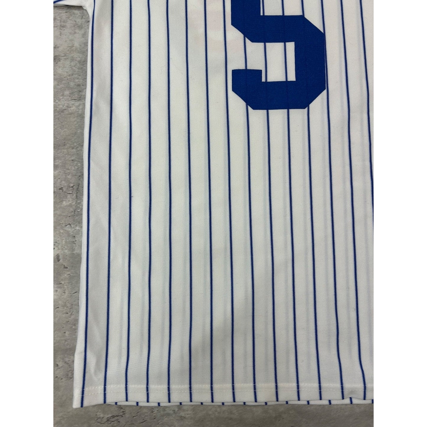 Vintage 90s Chuck Cottier #5 Chicago Cubs MLB Pinstripe Baseball Jersey Sz Large