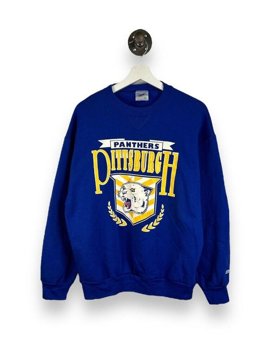 Vintage Pittsburgh Panthers NCAA Collegiate Crest Graphic Sweatshirt Size XL