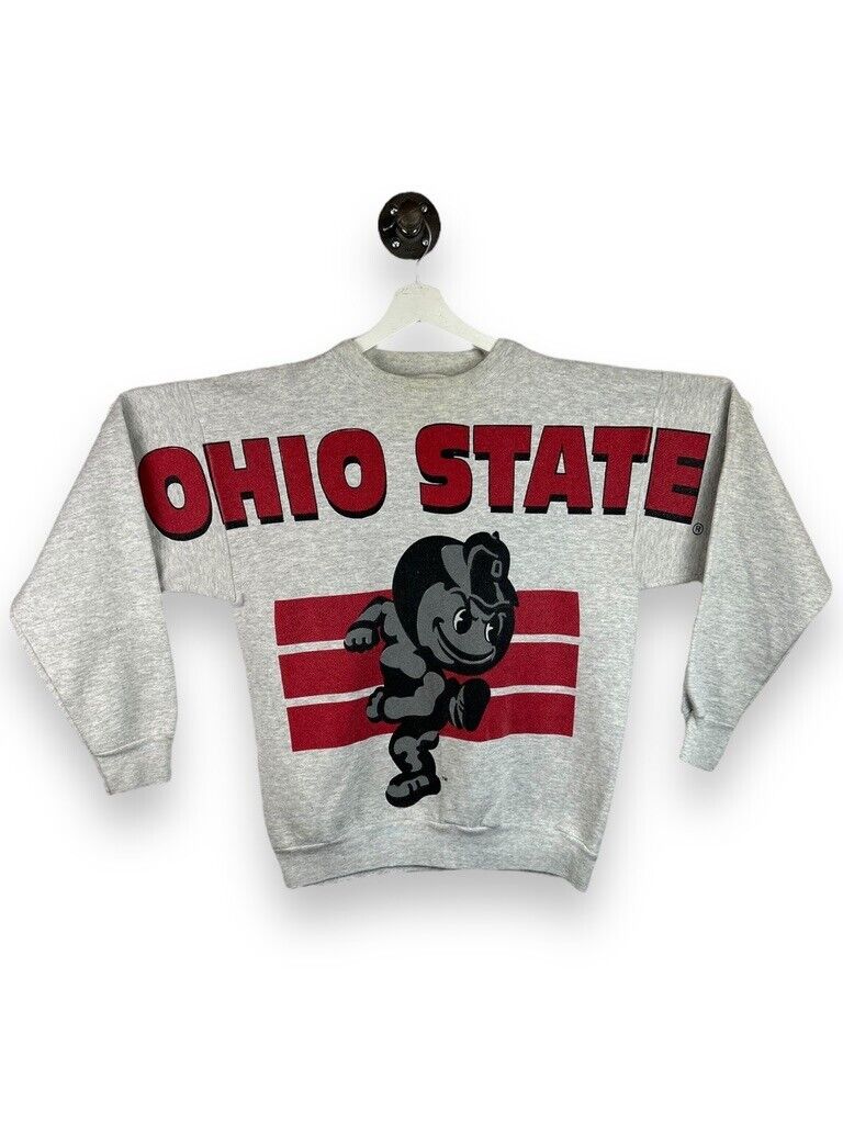 Vintage 90s Ohio State Buckeyes NCAA Big Spellout Graphic Sweatshirt Size XL