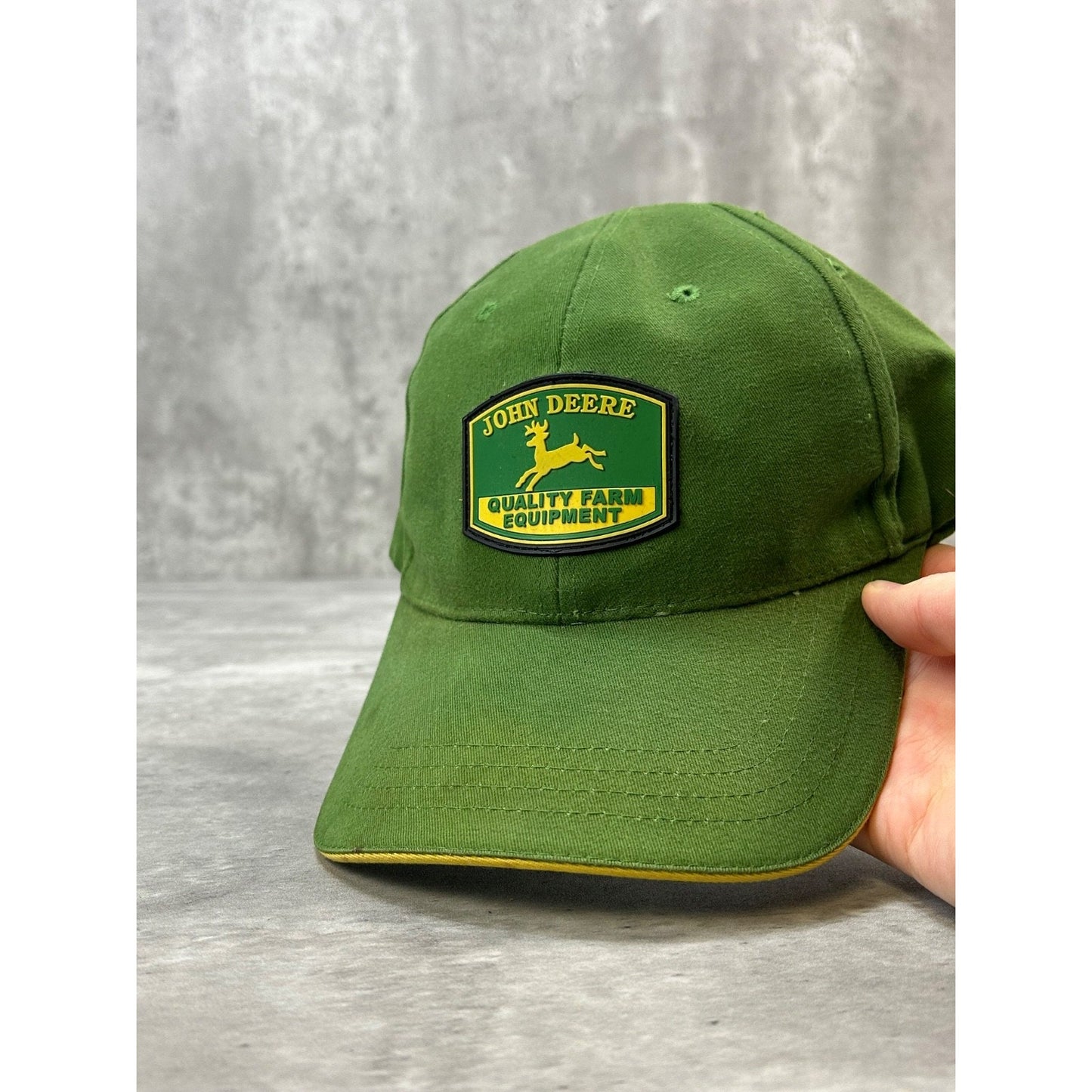 Vintage John Deere Tractors Embroidered Logo Strapback Hat OSFA Green