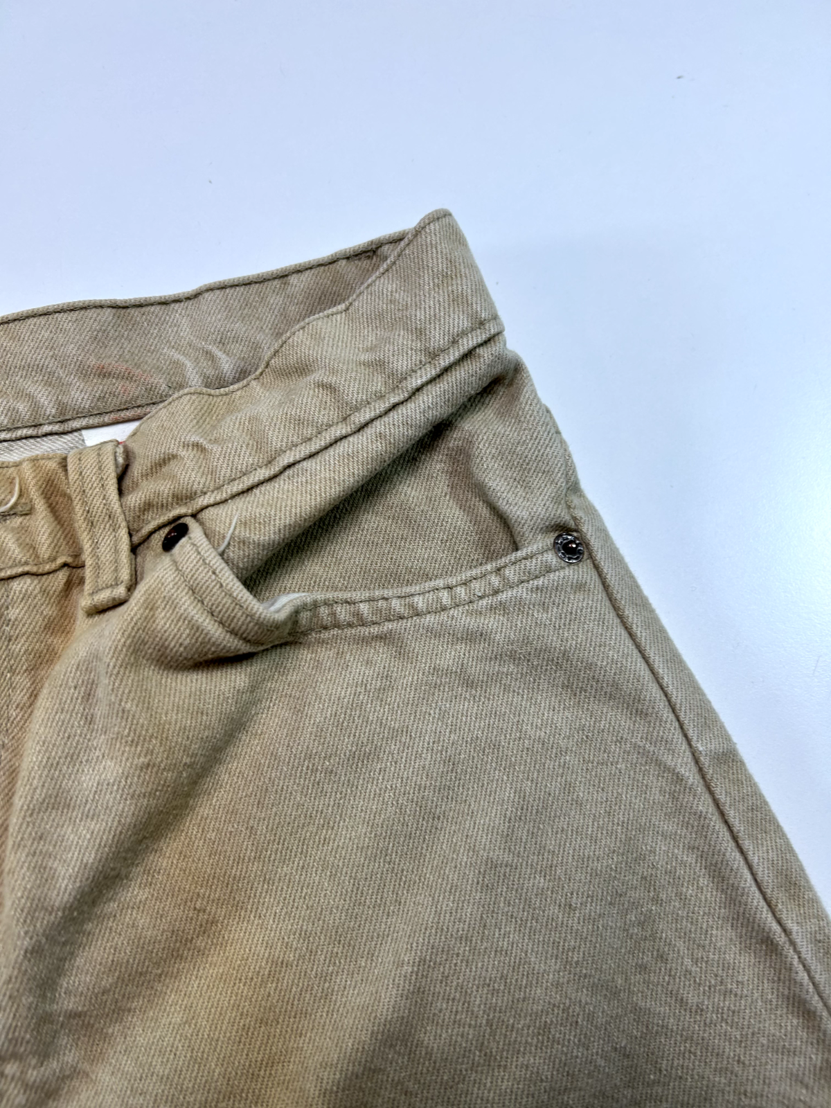 Vintage 80s/90s Levis 550 Red Tab Relaxed Fit Beige Denim Pants Size 30