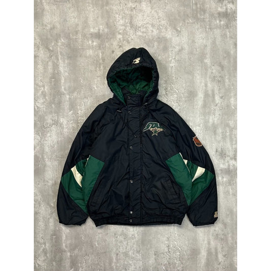 Vintage 90s Dallas Stars NHL Embroidered Insulated Starter Jacket Size Medium