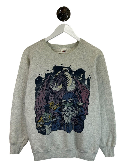 Vintage 90s Baycrafters Renaissance Fayre Medieval Graphic Sweatshirt Size Large