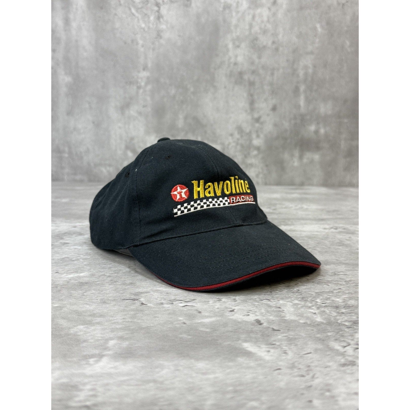 Vintage Havoline Racing Embroidered Spellout Nascar Strapback Hat OSFA