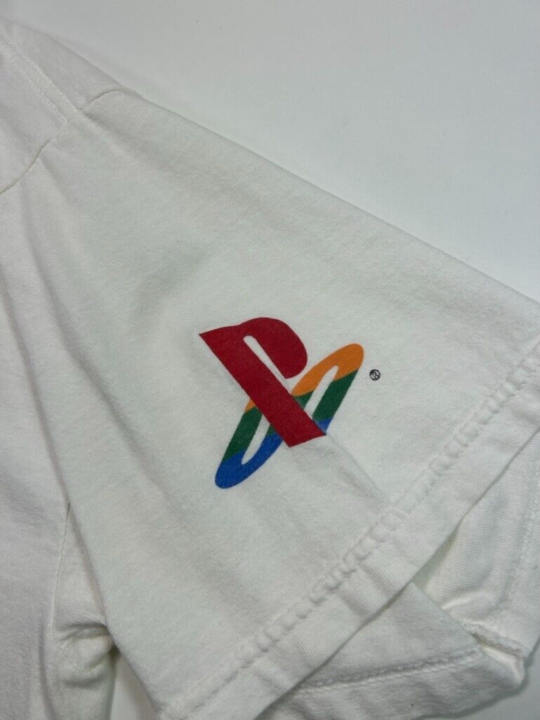 Vintage 989 Studios Playstation 2 Video Game Promo Graphic T-Shirt Size XL White