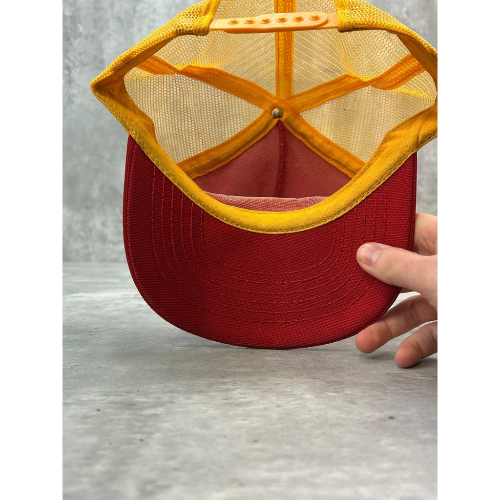 Vintage 80s/90s United States Marines Graphic Crest Trucker Snapback Hat OSFA
