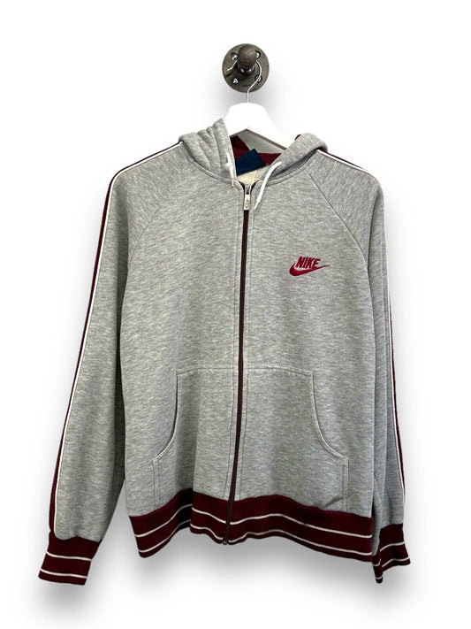 Vintage 80s Nike Embroidered Mini Swoosh Full Zip Track Sweatshirt Size Medium