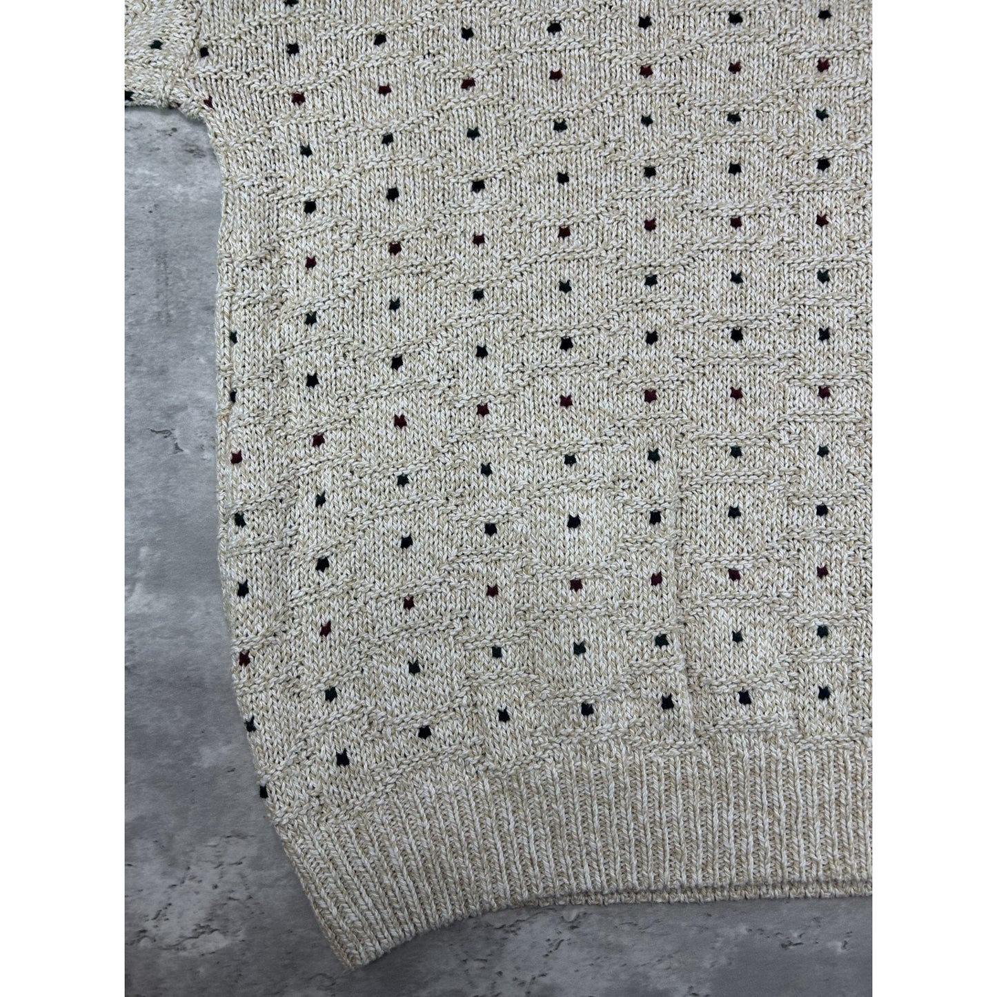 Vintage 90s NWT Naturals Spotted Ribbed Pullover Knit Sweater Size 2XL