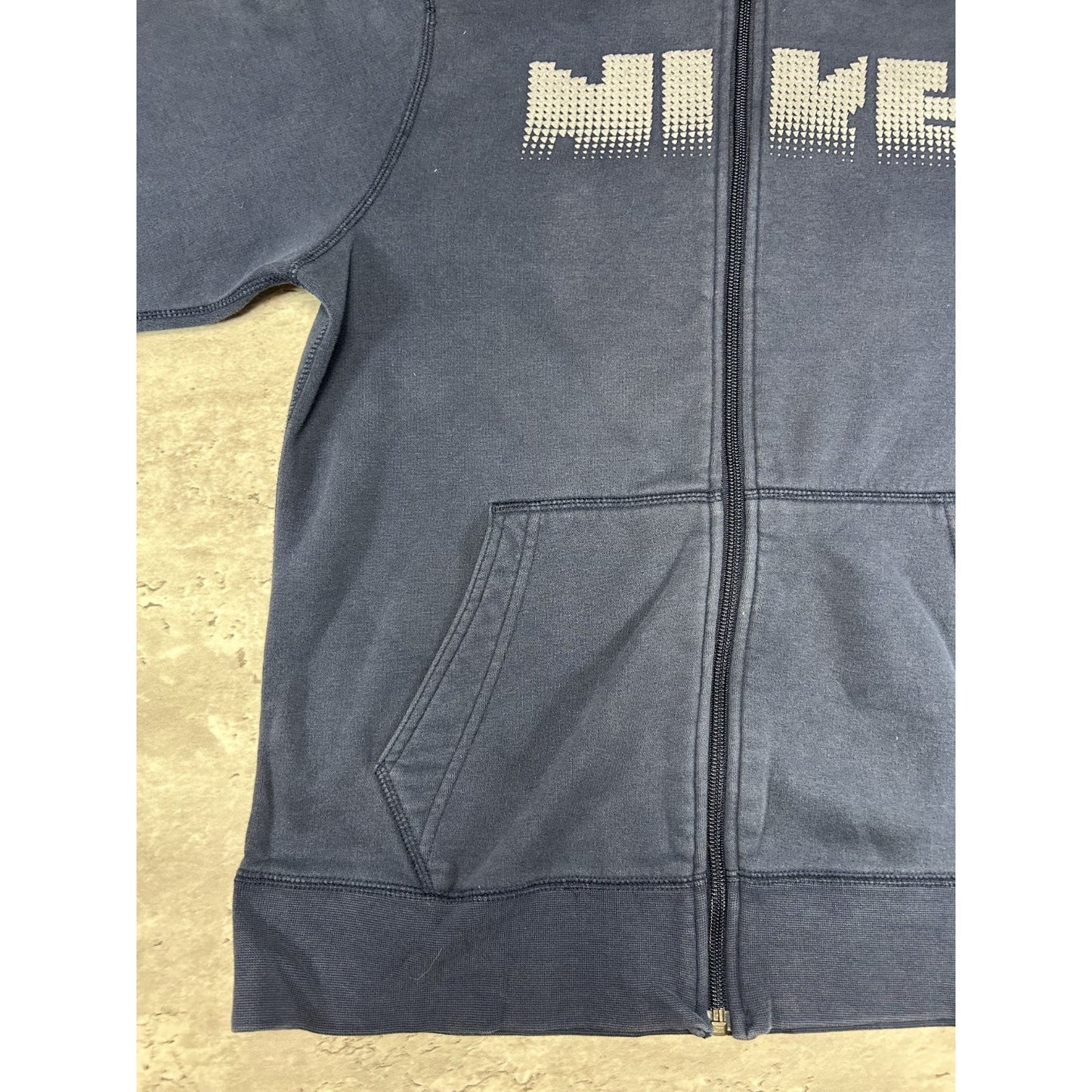 Vintage 2000s Nike Graphic Spellout Full Zip Hooded Sweatshirt Size YOUTH Large