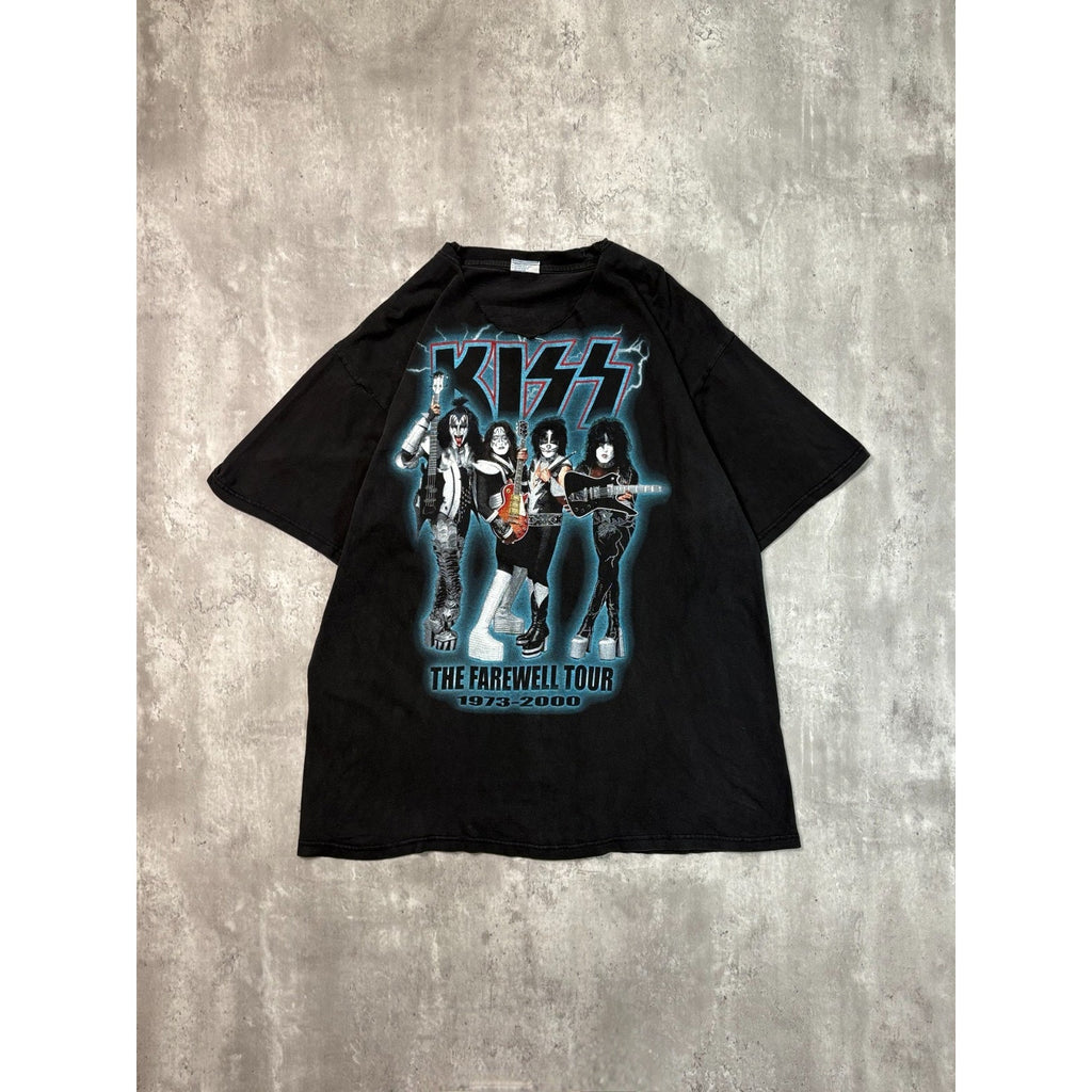 Vintage 2000 Kiss The Farewell Tour Hard Rock Music Band T-Shirt Size 2XL