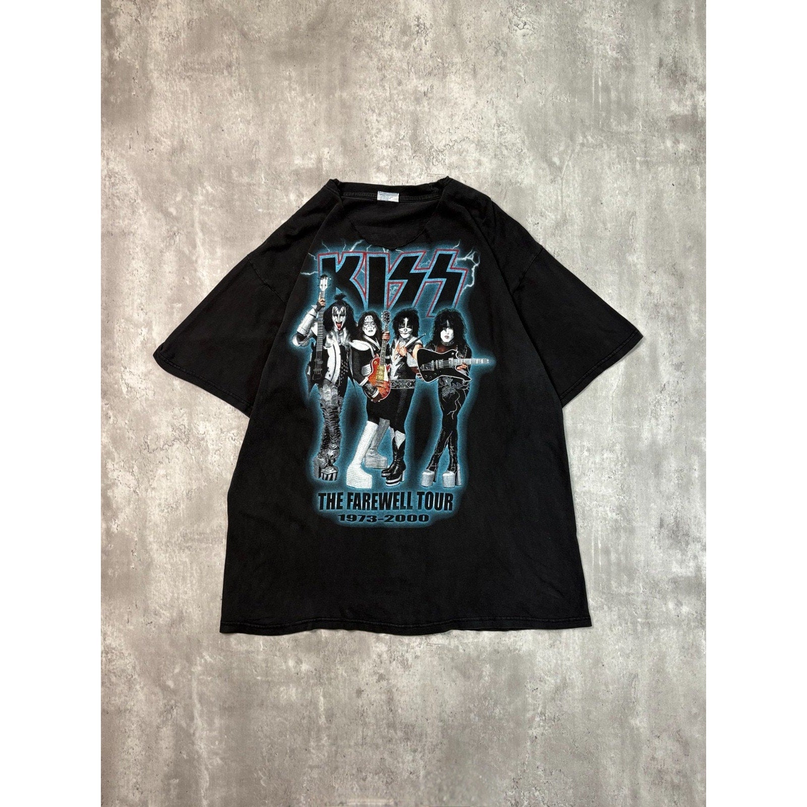 Vintage 2000 Kiss The Farewell Tour Hard Rock Music Band T-Shirt Size 2XL