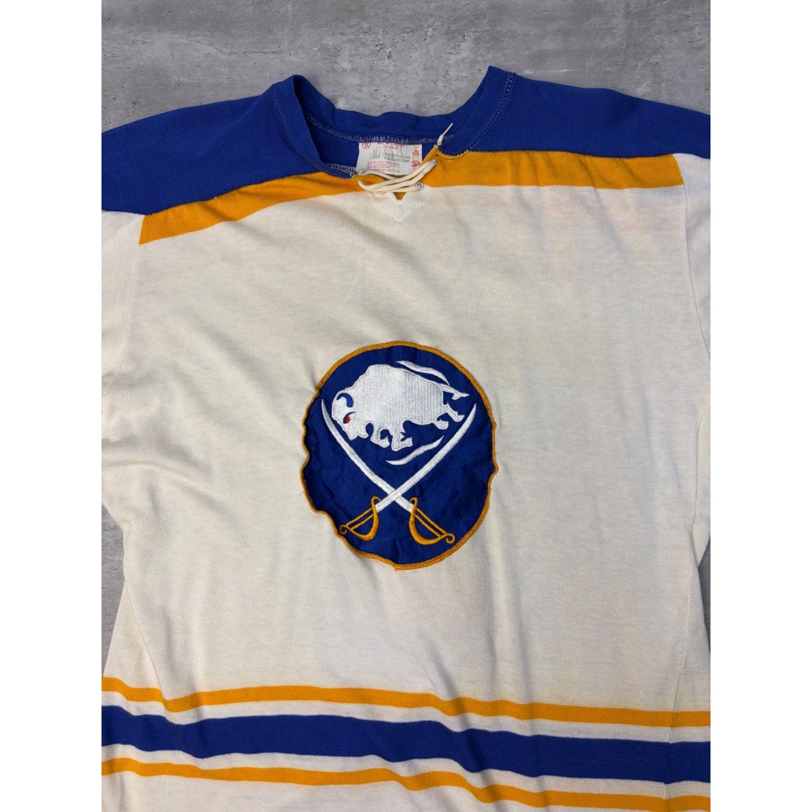 Vintage 80s/90s #7 Buffalo Sabres NHL Stitched Hockey Jersey Size Large