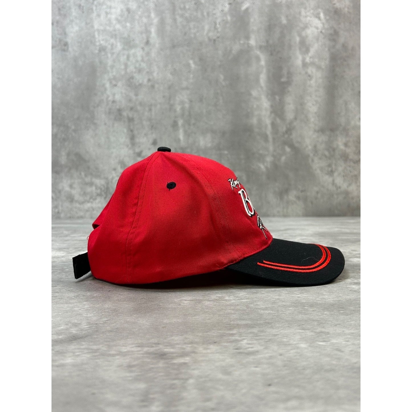 Vintage Budweiser Racing Embroidered Spellout Nascar Strapback Hat OSFA