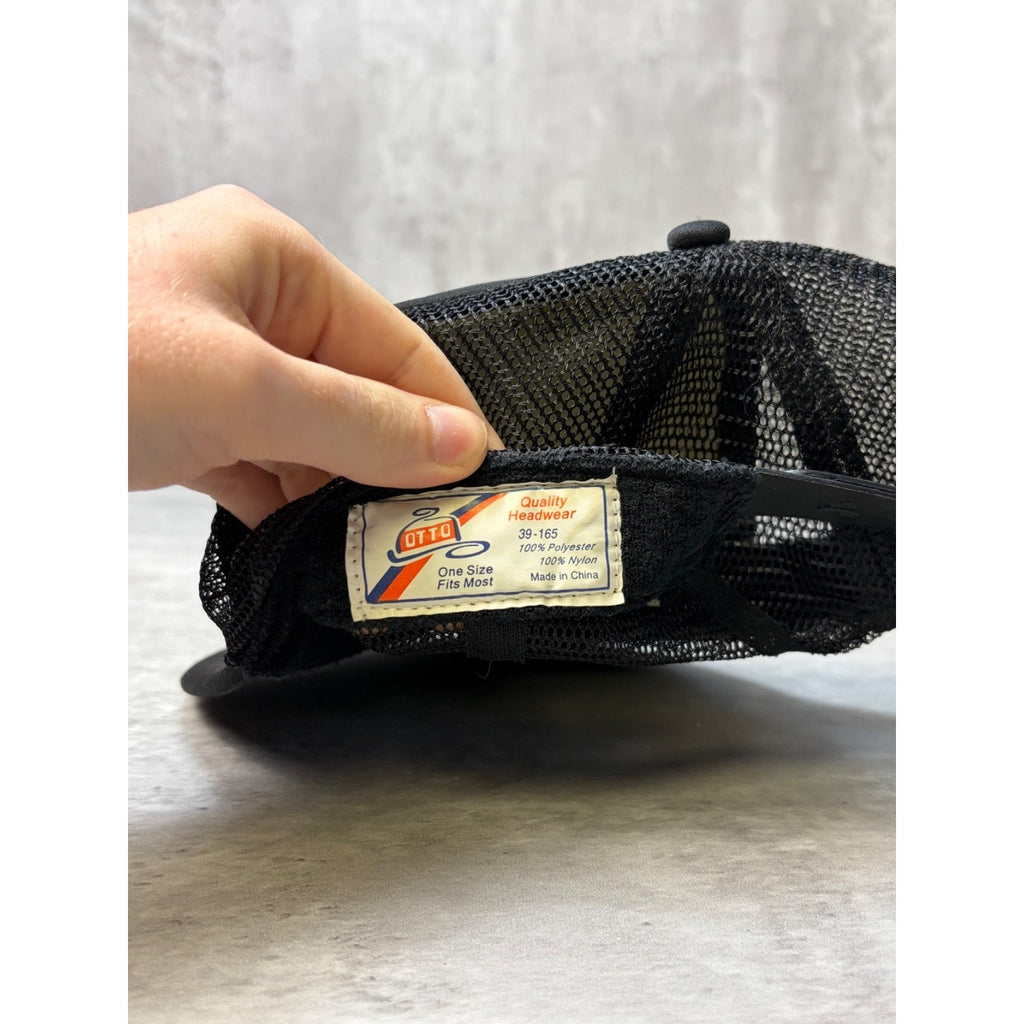 Vintage Vans 66 Blackletter Spellout Trucker Snapback Hat OSFA