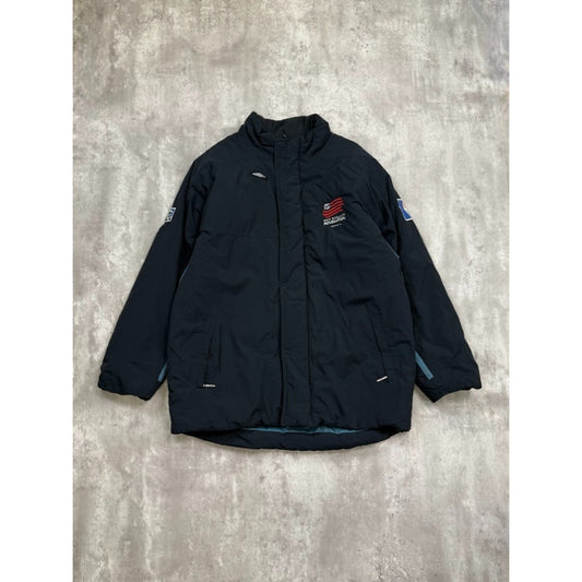 Vintage 2003 New England Revolution MLS Soccer Insulated Long Jacket Size Large