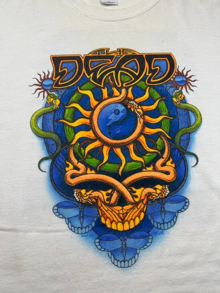 Vintage 2003 Grateful Dead Summer Tour Steely Head Concert Music T-Shirt Sz XL