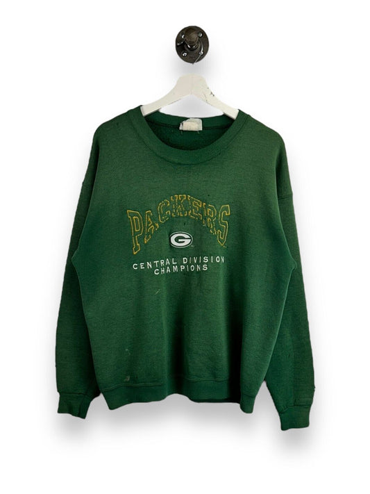 Vintage 90s Green Bay Packers NFL Central Division Champs Sweatshirt Size Large