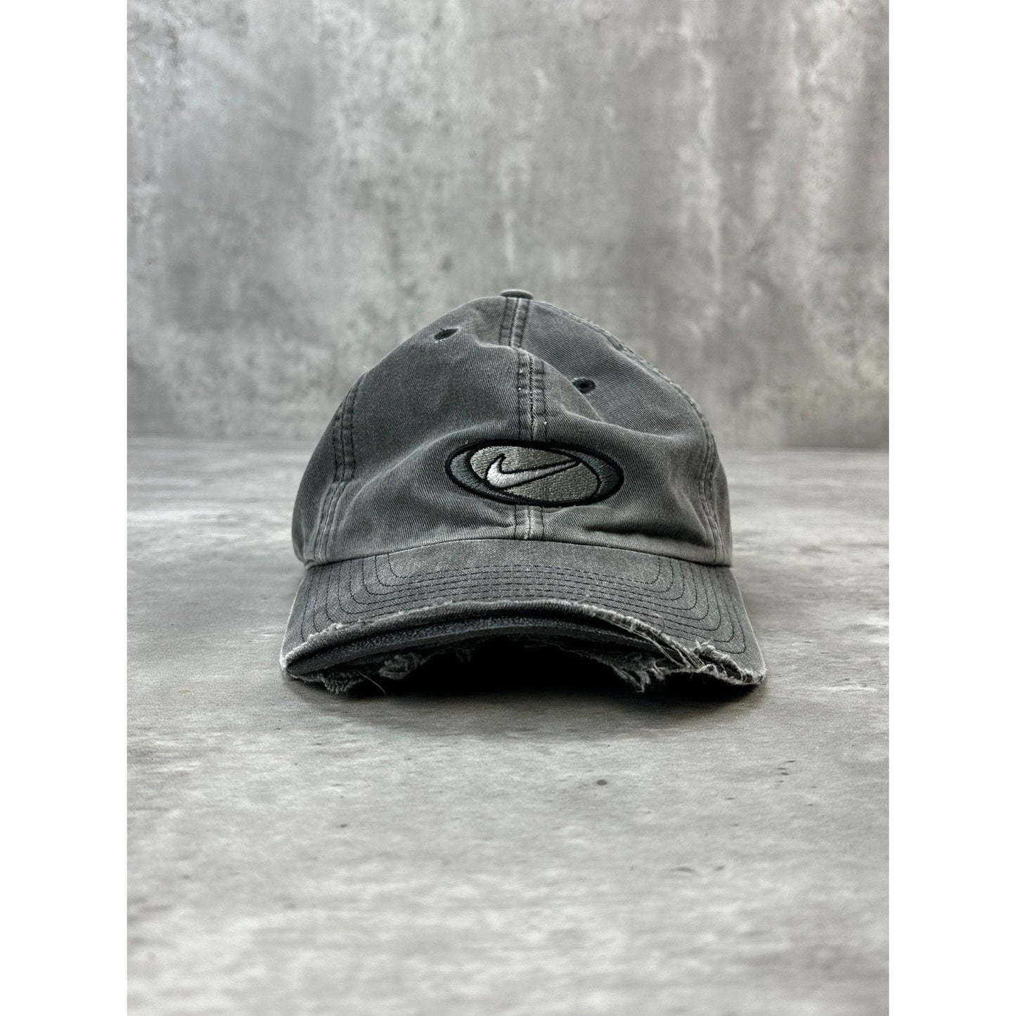 Vintage 90s Nike Embroidered Swoosh Distressed Snapback Hat OSFA