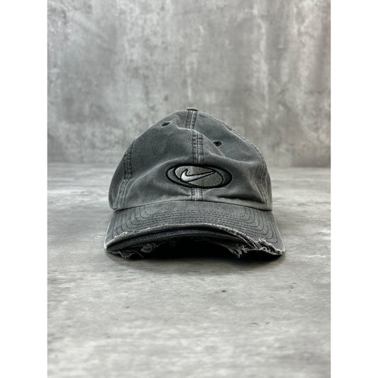 Vintage 90s Nike Embroidered Swoosh Distressed Snapback Hat OSFA