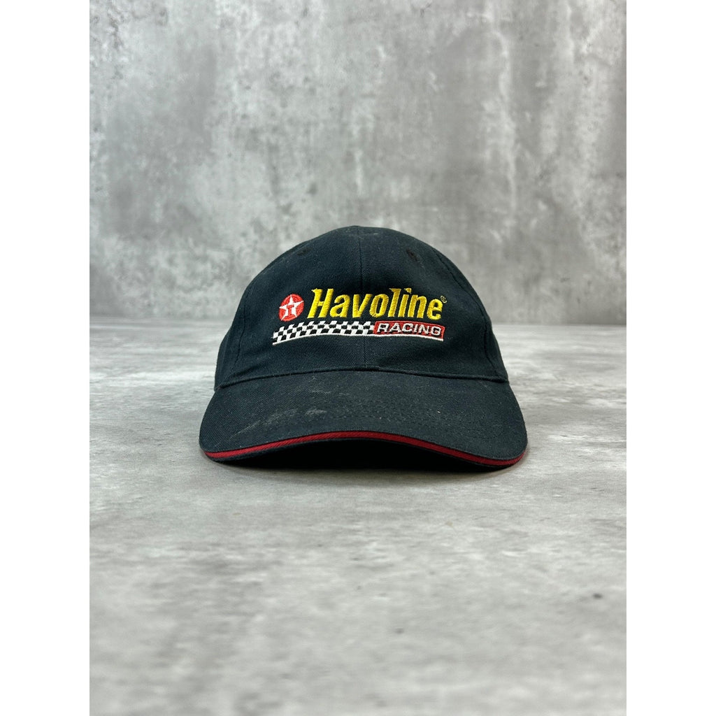 Vintage Havoline Racing Embroidered Spellout Nascar Strapback Hat OSFA