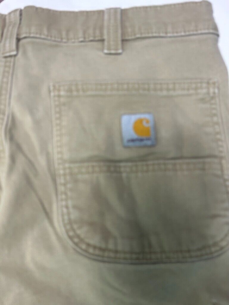 Carhartt Relaxed Fit Canvas Workwear Five Pocket Pants Size 34 Beige