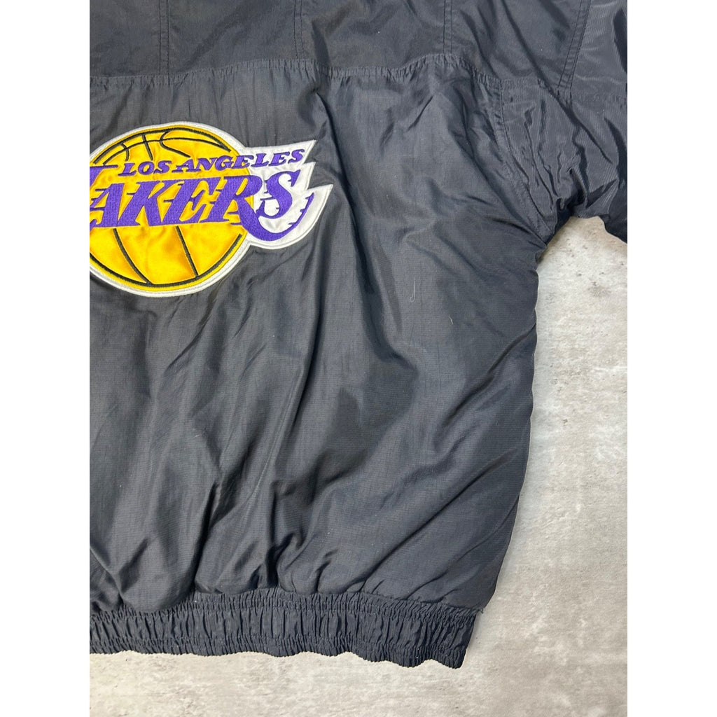 Vintage 90s Los Angeles Lakers NBA Starter 1/2 Zip Insulated Jacket Size Small