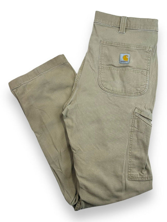 Carhartt Relaxed Fit Canvas Workwear Five Pocket Pants Size 34 Beige