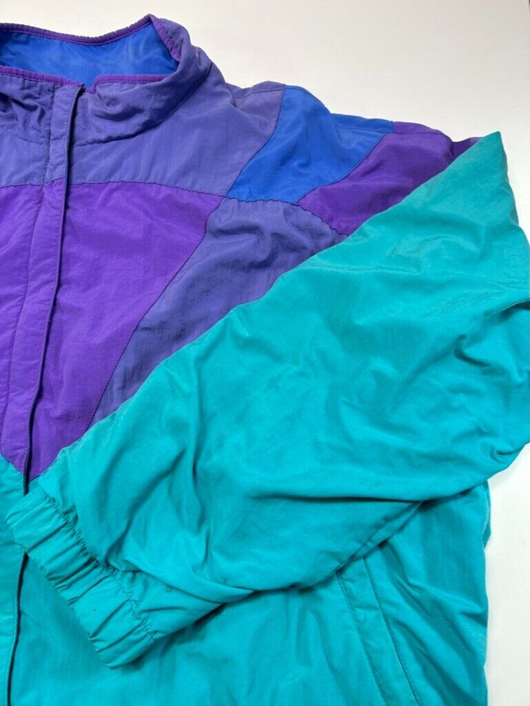 Vintage 90s L.L. Bean Full Zip Nylon Windbreaker Jacket Size Small