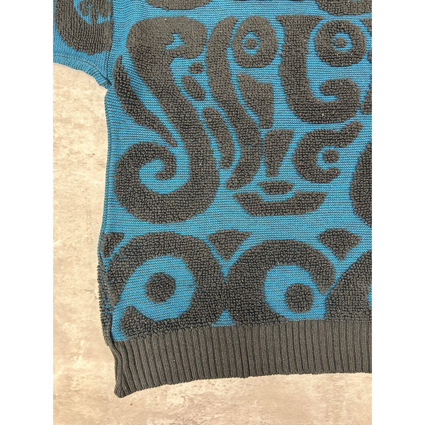 Vintage 90s Saturdays Abstract 3D Print Knit Sweater Size Large