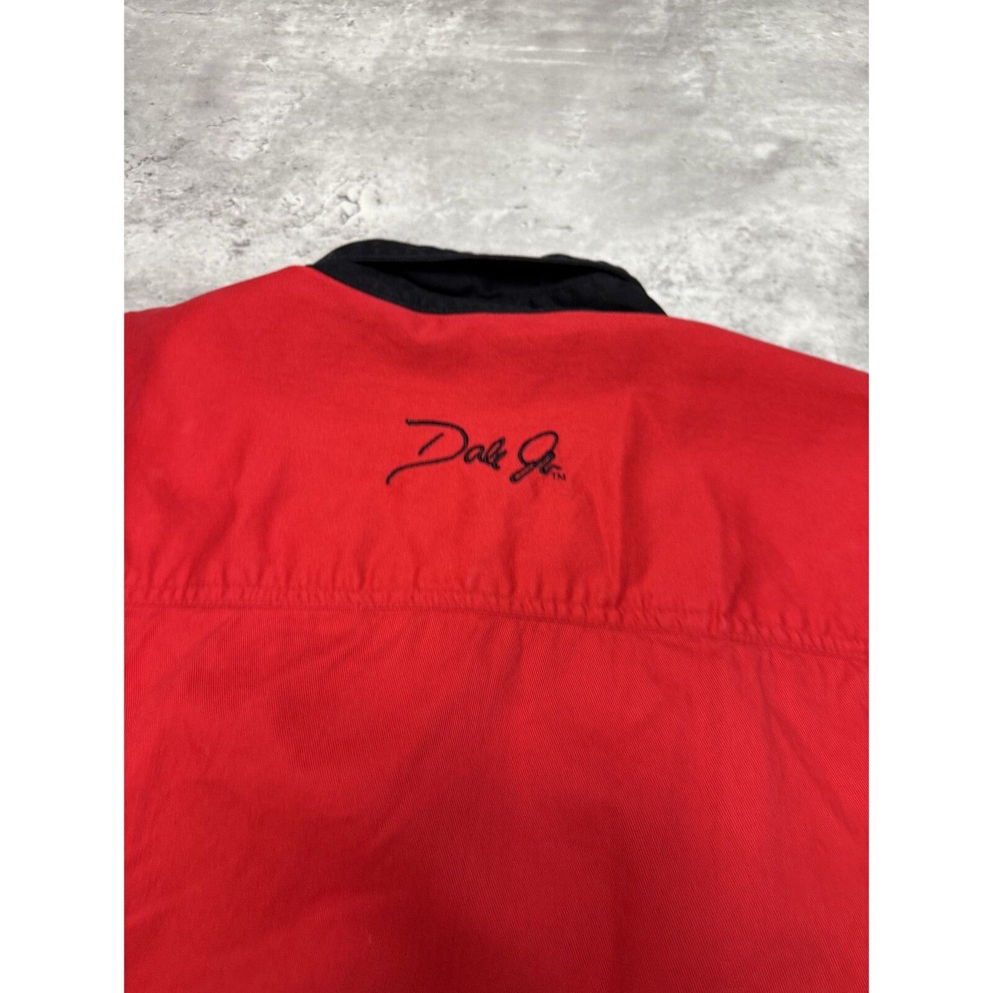 Vintage Dale Earnhardt Jr #8 NASCAR Bud Racing Button Up Shirt Size 3XL Red
