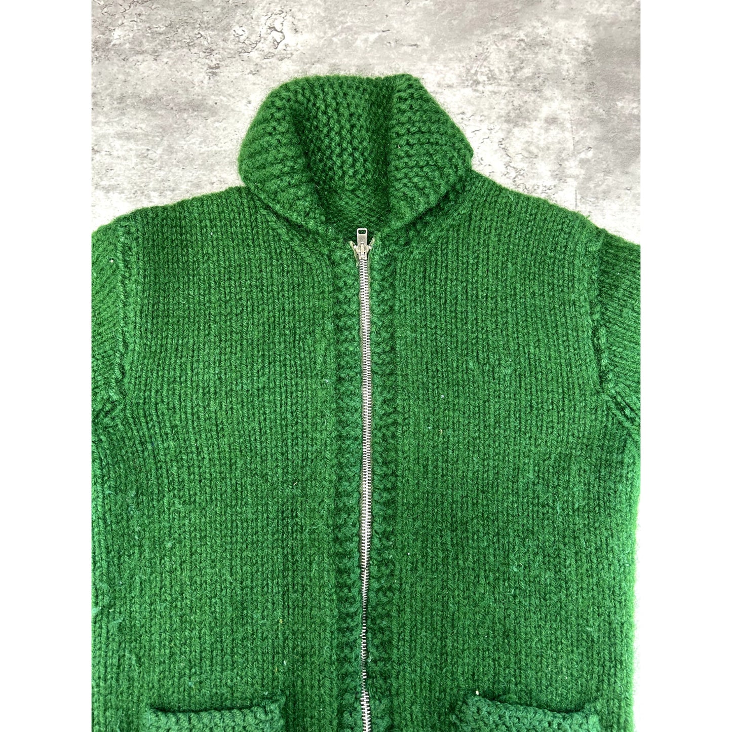 Vintage 70s/80s Boy Scouts Of Canada Full Zip Cowichan Knit Sweater Size S YOUTH