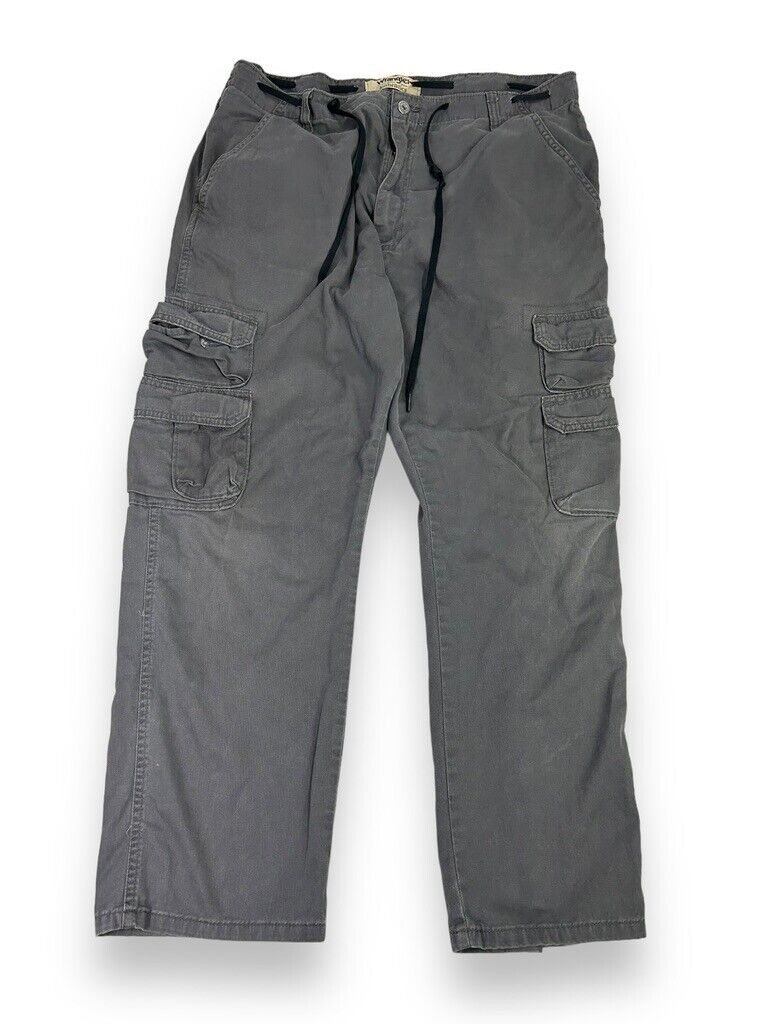 Wrangler Authentics Workwear Multi-Pocket Cargo Pants Size 36 Gray