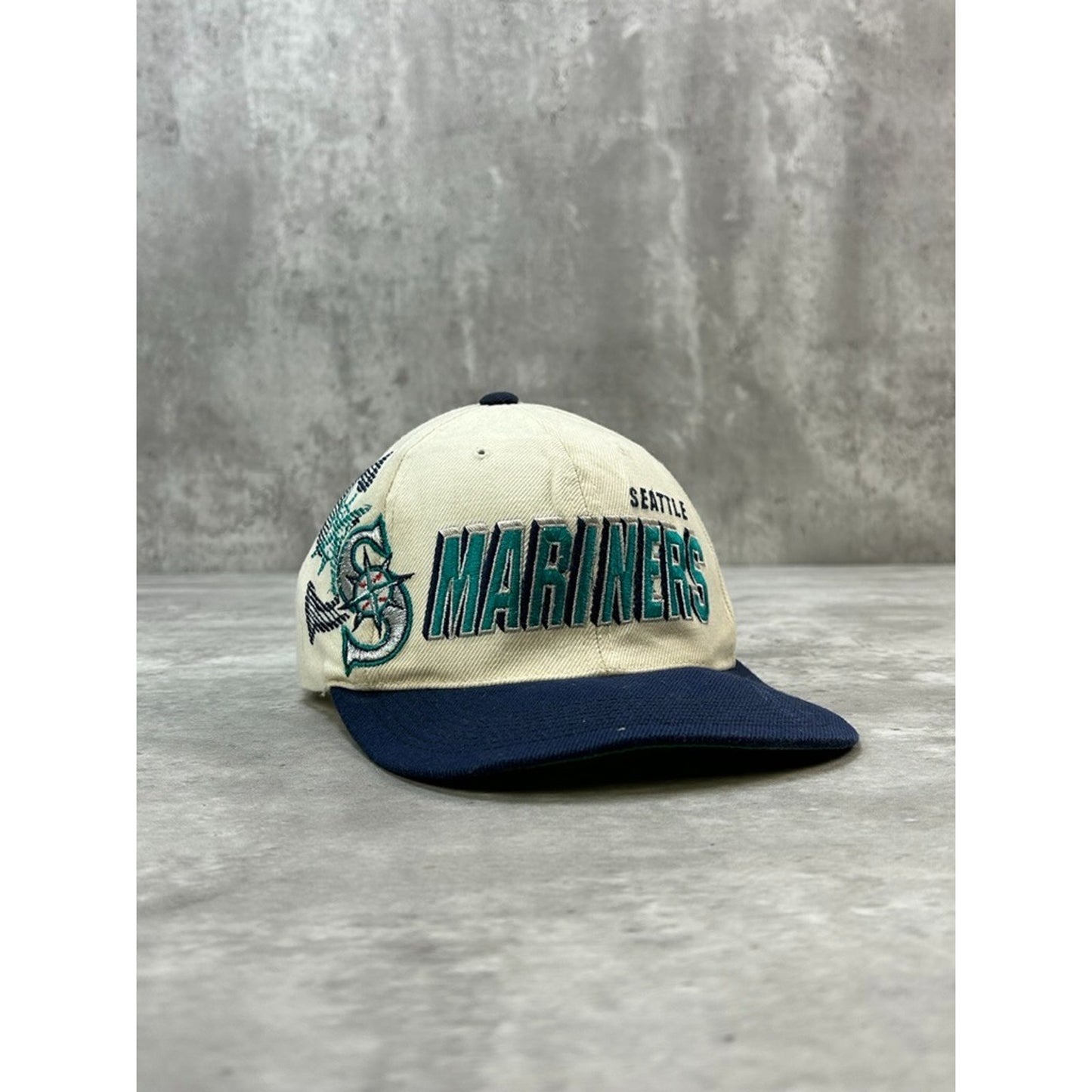 Vintage 90s Seattle Mariners MLB Sports Specialties Shadow Snapback Hat OSFA