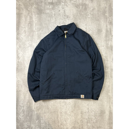 Vintage Carhartt Insulated Canvas Workwear Detroit Style Jacket Size XL Blue